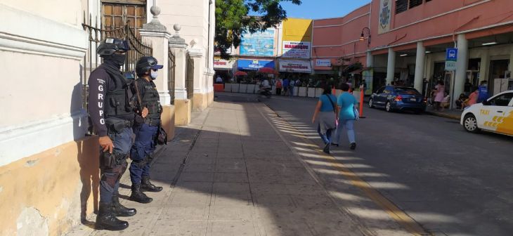 Saldo blanco en el Centro Histórico de Mérida durante el Año Nuevo